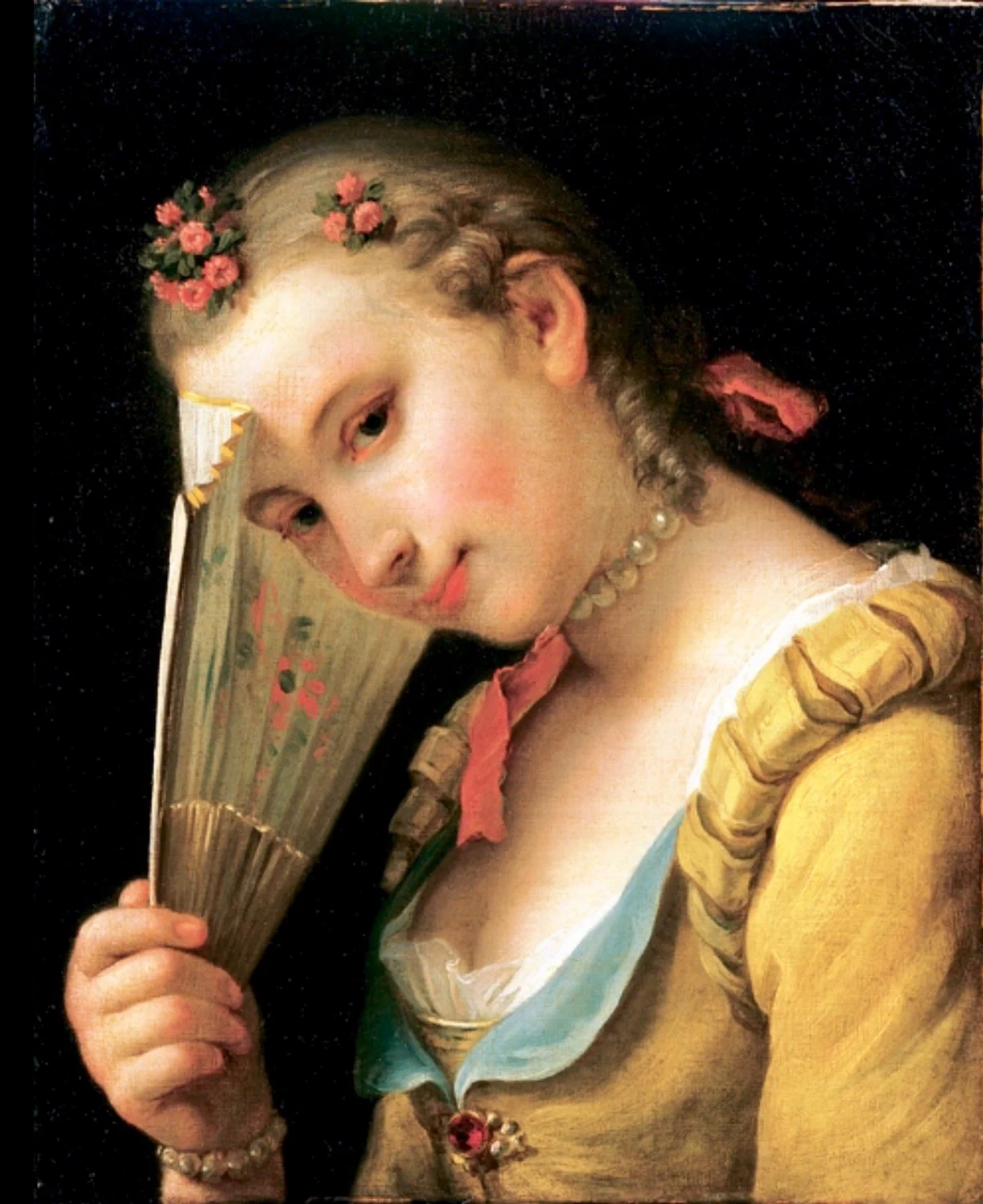 Ritratto di giovane donna con ventaglio